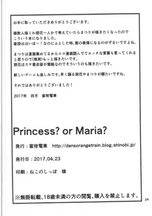 Princess? or Maria?, 日本語