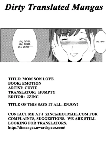 Boshi Soushi Souai Soukan | Mom Son Love, English