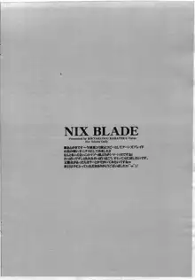 NIX BLADE, English