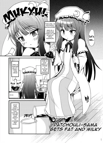 Patchouli-sama ga Futotte Sakunyuu Sareru Hon | Patchouli-sama gets fat and milky