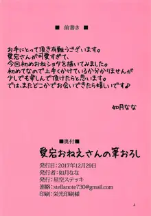 愛宕おねえさんの筆おろし, 日本語