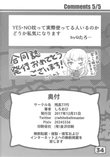 ガルパンYES/NOまくら合同誌, 日本語