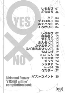 ガルパンYES/NOまくら合同誌, 日本語