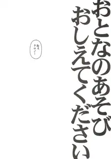 おとなのあそびおしえてください, 日本語