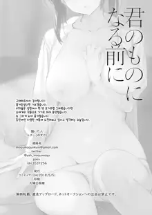 Kimi no Mono ni Naru Mae ni | 네것이 되기전에, 한국어