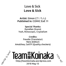 Love & Sick, English