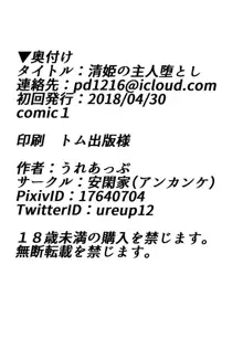 清姫の主人堕とし, 日本語