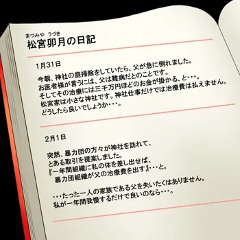 一年間一秒も間を空けずに弄ばれ続けた肉便器巫女, 日本語