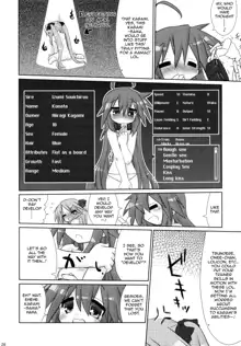 Ijiwaru Kagami. Ijirare Konata. | Meanie Kagami. Teased Konata., English