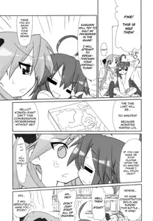 Ijiwaru Kagami. Ijirare Konata. | Meanie Kagami. Teased Konata., English