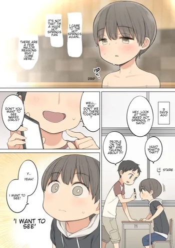 Konyoku Onsen de Toshiue no Onee-san ni Ippai Shasei Sasete Morau Hanashi | Story of how I came a lot with an older oneesan at the mixed hot spring bath, English