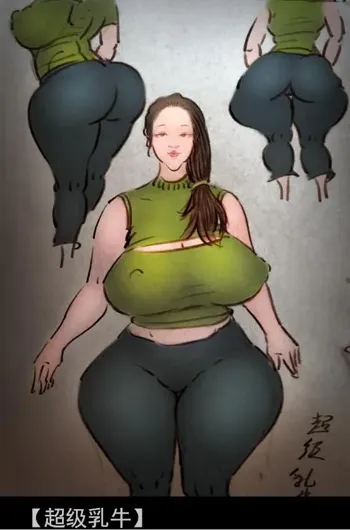 【Cow - woman】【乳牛-女】 【超级乳牛-牛丽丽】-私人画家, 中文