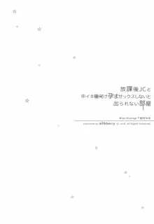 放課後JCと中イキ種付け孕ませックスしないと出られない部屋, 日本語