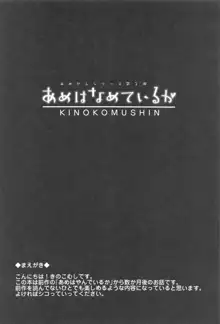 あめはなめているか, 日本語