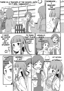 Sensei! Tsuugakuro de "Jojisou" Shitemite! | Teacher! Try dressing up as a girl on a school road!, English