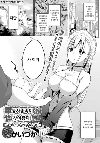 Houshi Shuzoku ga Yattekita! ~Sono Gijitsu wa Chotto Douka to Omoimasu.~ | 봉사종족이 찾아왔다! ～그 기술은 좀 어떨까 싶습니다。～