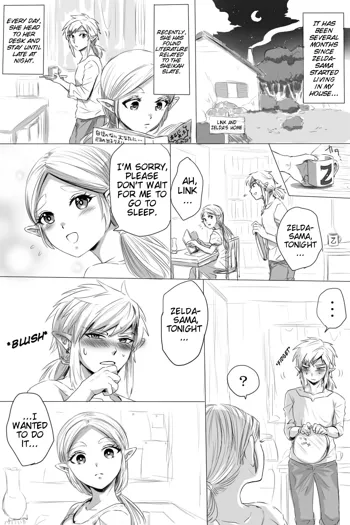 BreaWi no LinZel ga Hitasura Ichaicha Shite Sukebe na Koto Suru Manga | A BoTW manga where Link and Zelda earnestly flirt and do lewd things, English