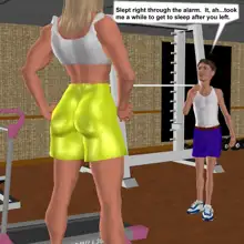 Muscle girl story, English