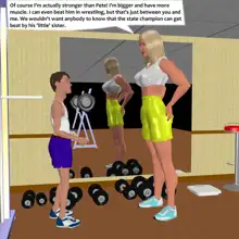 Muscle girl story, English