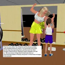 Muscle girl story, English