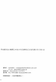 今はいえない ひみつじゃないけど できることならいいたくないよ, 日本語