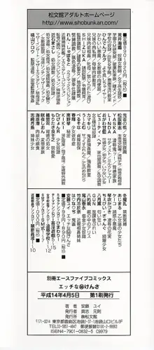 エッチな（秘）けんさ, 日本語