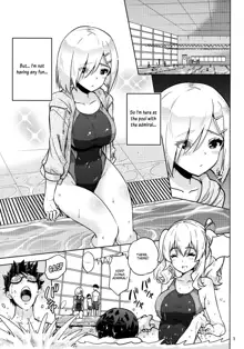 Kyouei Mizugi na Kashima-san to Hamakaze-san to. | Together with Kashima and Hamakaze Wearing sport swimsuits., English