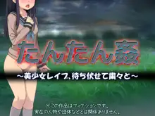 たんたん姦 ～美少女レイプ、待ち伏せて粛々と～, 日本語