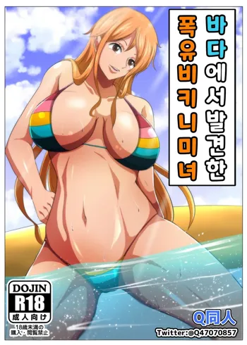 Umi de Mikaketa Bakunyuu Bijo | 해변에서 발견한 폭유 비키니 미녀, 한국어