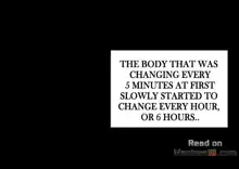 Body Change, English