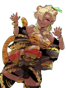 🐯🎍謹賀新年 強虎黒ギャル🎍🐯, 日本語