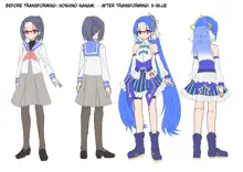 Henshin Heroine Team no Zunouha de Majime de Hinnyuu no Blue | The Smart, Diligent and Flat-Chested Blue from the Team of Morphing Heroines, English