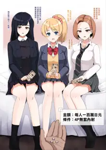 Enkou 4P Harem Musekininn Nakadashi H ~Enjoukousai de Seihuku Shoujo 3 Nin ni Nama de Nakadashi Shimakuru~, 中文