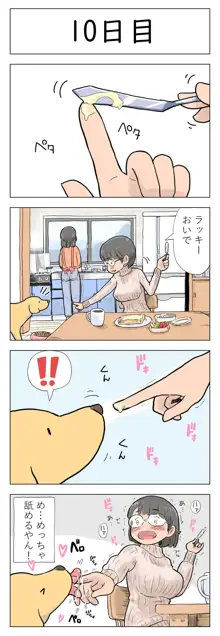 100日後に愛犬とセックスする地味巨乳メガネちゃん, 日本語