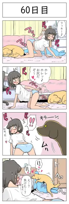 100日後に愛犬とセックスする地味巨乳メガネちゃん, 日本語