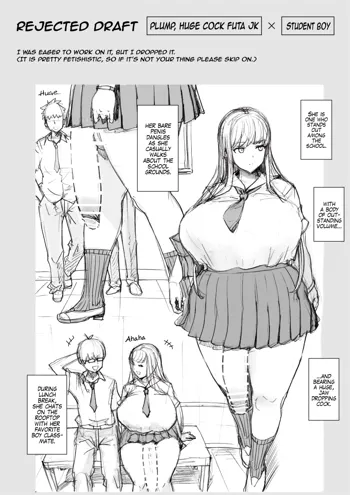 Plump, Huge Cock Futa JK x Student Boy, English