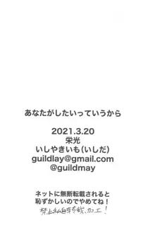 あなたがしたいっていうから, 日本語