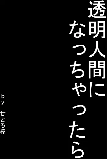 透明人間になっちゃったら, 日本語