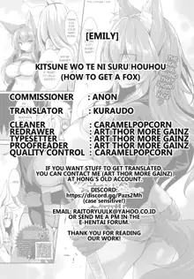 Kitsune wo Tenisuru Houhou, English