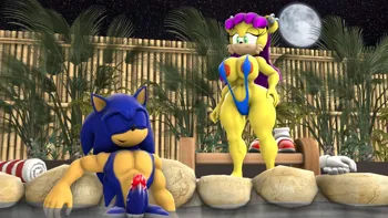 Sonic And Mina's Naughty Hot Spring Fun