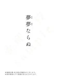 【新刊サンプル】 夢夢ならぬ, 日本語