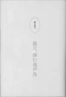 曇天、滲む逸声鳥, 日本語