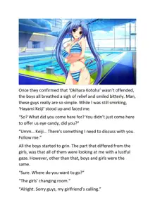 The reason I'm wearing a revealing swimsuit, English