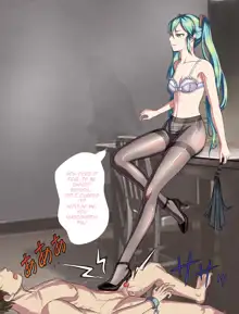 Multi-clothes status difference MIKU policewoman foot massage and high heels stepping on urethra torture, English