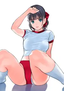 巨乳で黒タイツセーラー服の副委員長と陸上部の巨乳先輩がエッチなことさせられる本, 日本語