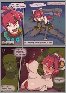 Haiboku Kishi wa Orc no Mesu ni Naru | A female knight gives birth to an orc child., English