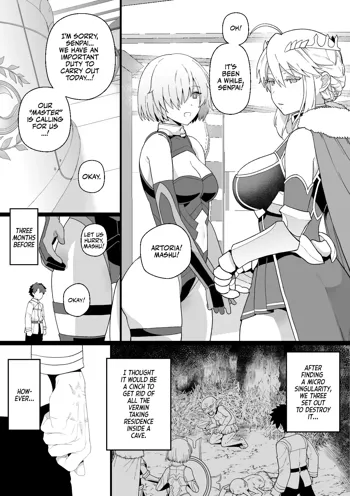 Artoria to Mash, Goblin Kan Manga | Artoria and Mashu Violated by a Goblin!, English