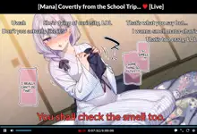 Shuugaku Ryokou no Danshi Beya de Onacchau Namanushi Mana-chan | Mana-chan Masturbating in the Boys Room on a School Trip, English