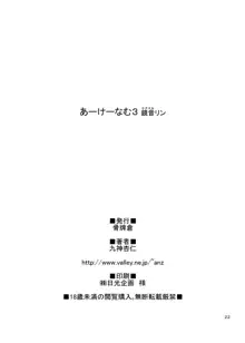 あーけーなむ3 鏡○リン, 日本語