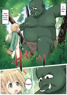 Elf Musume-san ga Orc-san ni Gokubuto Ochinchin o Nejikomareru Ohanashi | Elf Girl Gets Screwed By The Big Dick Orc, English